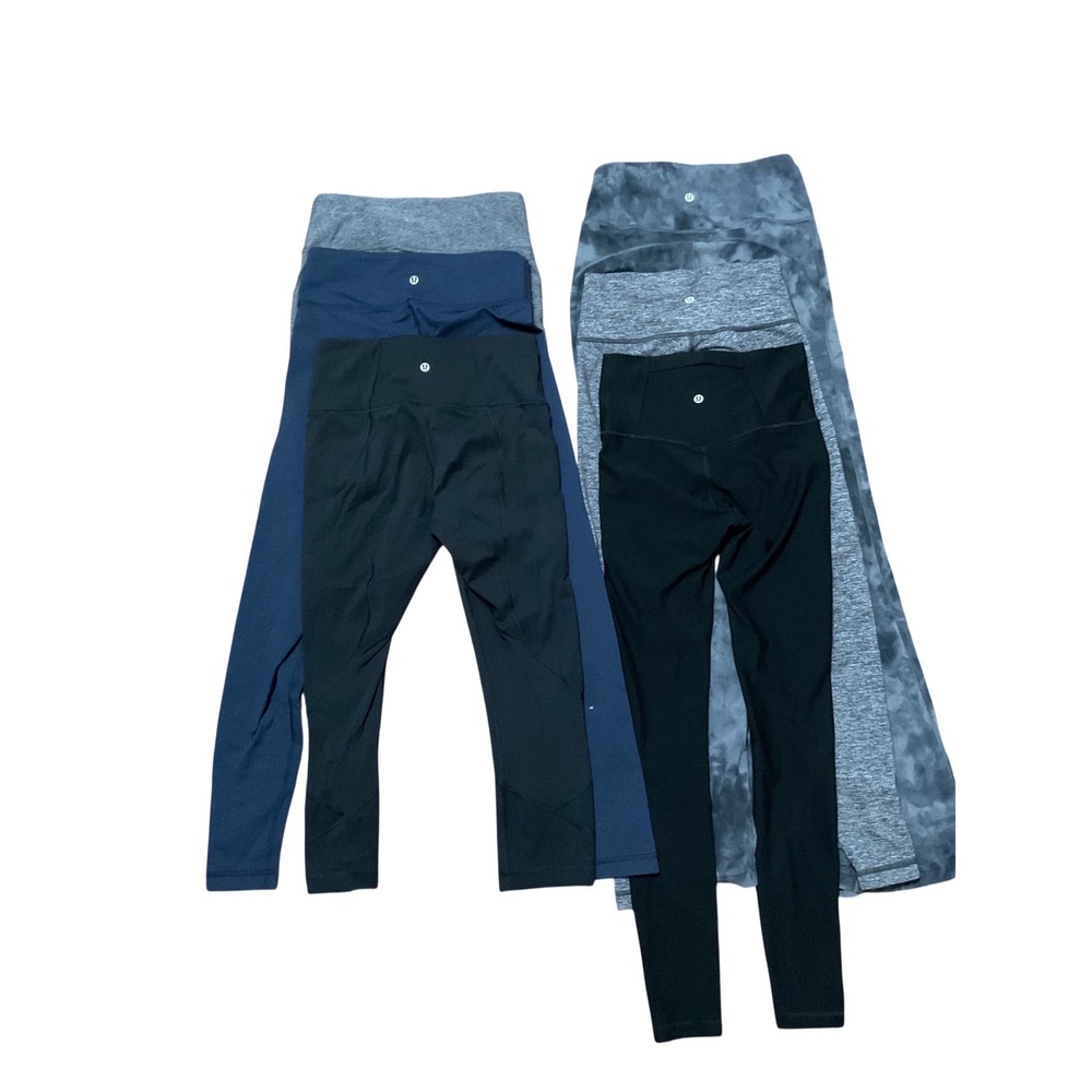 Lululemon Leggings Bundle Lot of 6 Size 6 Align Wunder Under Flare Crop Grey Blk - Picture 3 of 7
